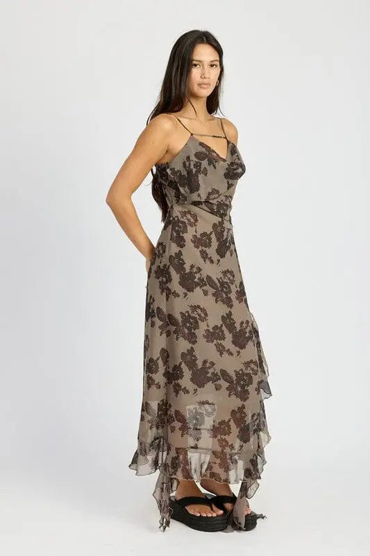 Emory Park Floral Ruffle Maxi Dress maxi dress Emory Park