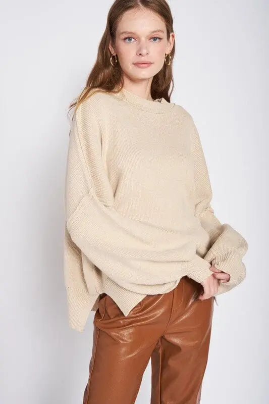 Emory Park Oversized Sweater oversized sweater Emory Park ECRU S