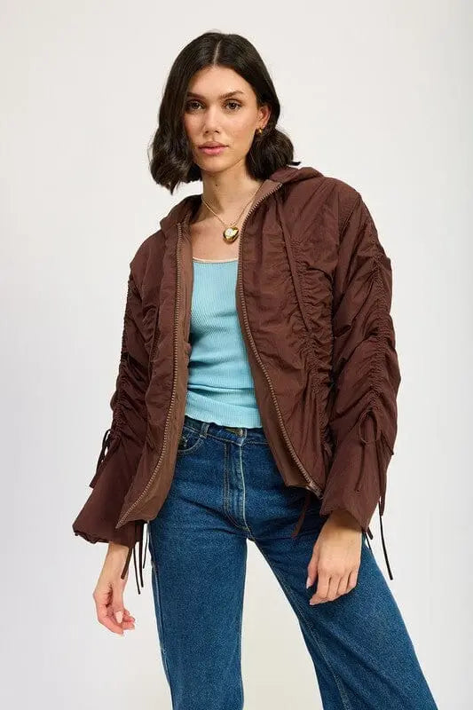 Emory Park Ruched Puff Jacket ruched Fall Jacket Emory Park