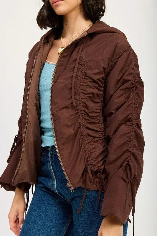 Emory Park Ruched Puff Jacket ruched Fall Jacket Emory Park