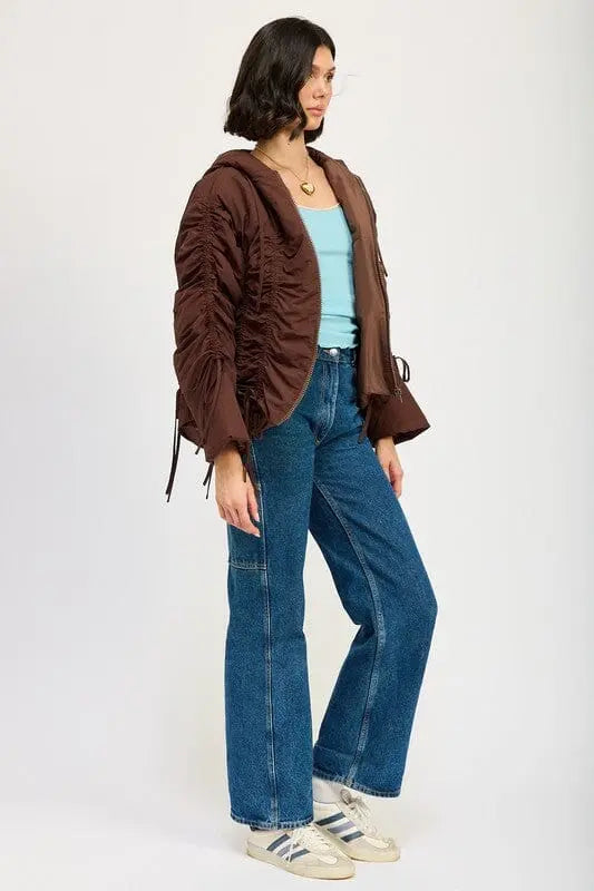 Emory Park Ruched Puff Jacket ruched Fall Jacket Emory Park