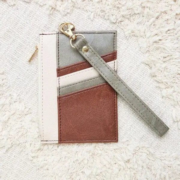 Everyday Card Wristlet Wallet Holder credit card holder Poet Street Boutique Gray 1