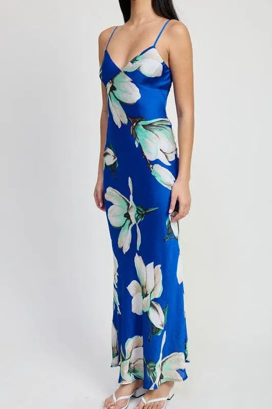 FLORAL BIAS MAXI DRESS Emory Park