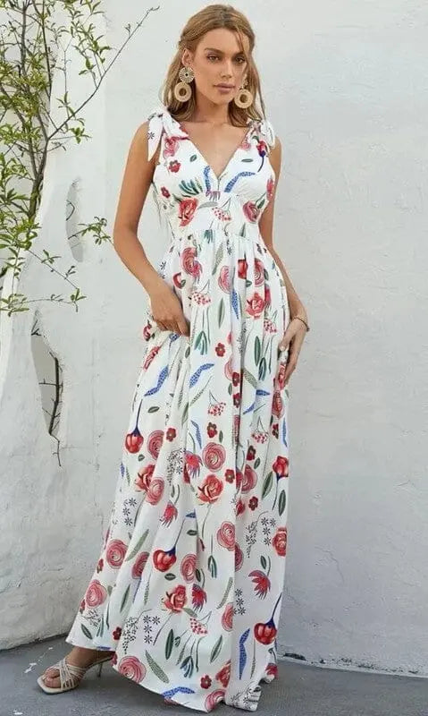 Floral maxi dress Miss Sparkling WHITE MULTI S