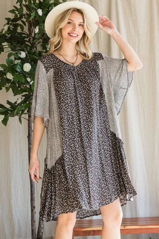 FLORAL PRINT RUFFLE DRESS Jade By Jane