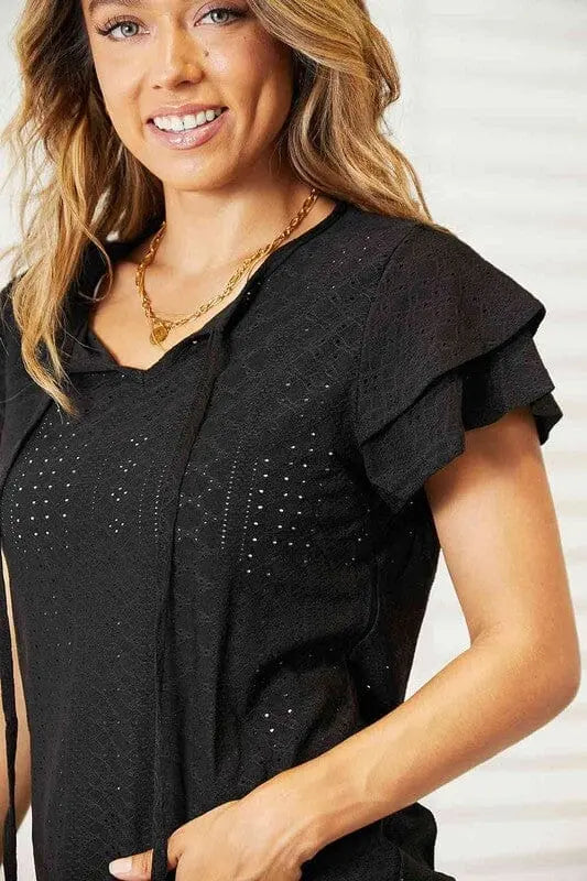 Flutter Sleeve Top ClaudiaG Apparel