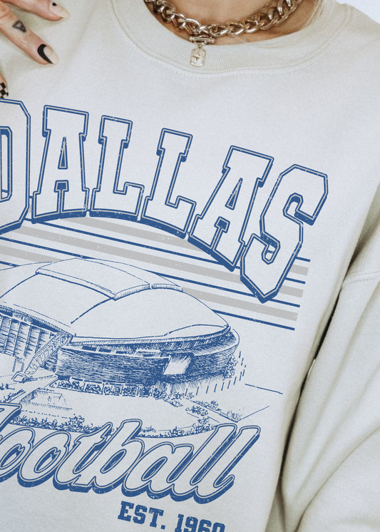 Retro Dallas Football Crewneck Sweatshirt