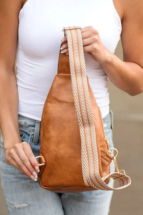 Genevive Sling Crossbody vegan sling bag crossbody Poet Street Boutique