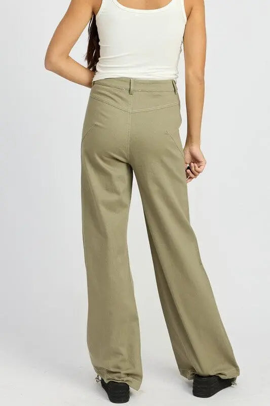 HIGH WAISTED WIDE LEG PANTS Emory Park