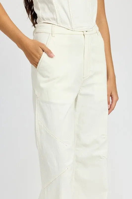 HIGH WAISTED WIDE LEG PANTS Emory Park