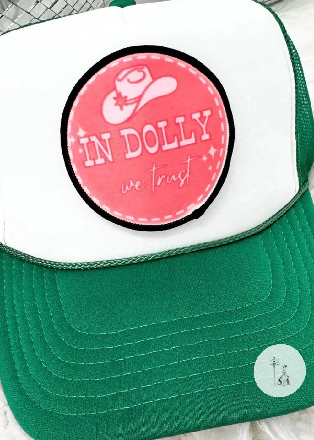 In Dolly We Trust Trucker Hat Dolly trucker hat Poet Street Boutique