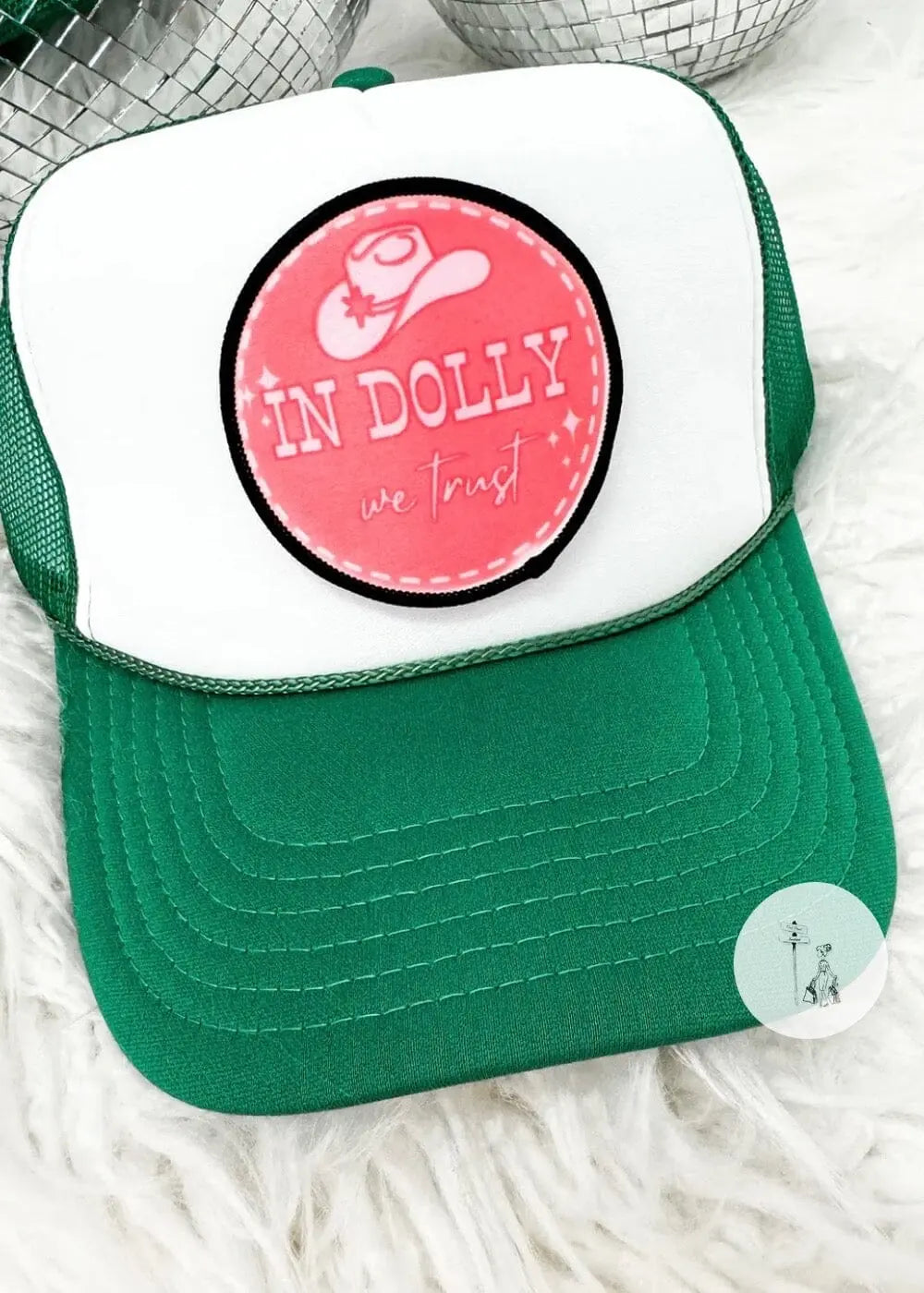 In Dolly We Trust Trucker Hat Dolly trucker hat Poet Street Boutique
