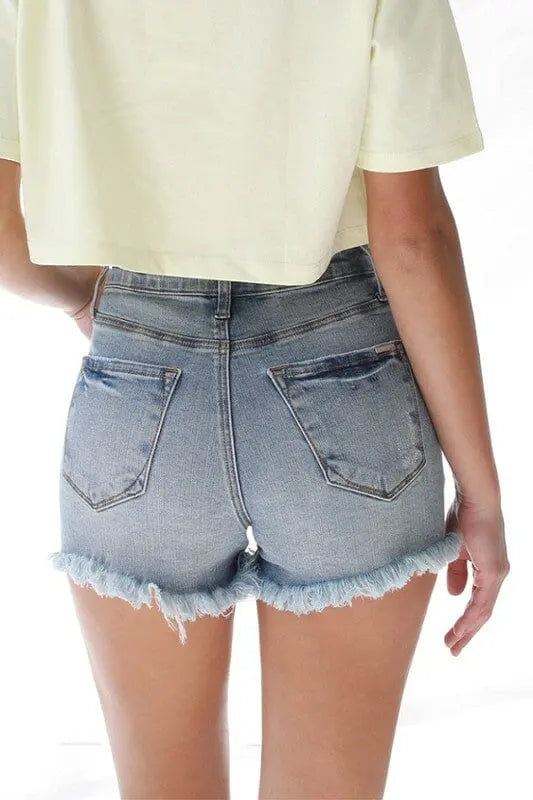Insane Gene Front Ribbon Tie Denim Shorts ribbon tie denim short Insane Gene
