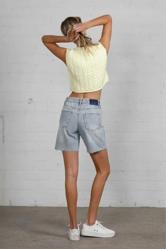 Insane Gene High Rose Bermuda Shorts denim bermuda shorts Insane Gene