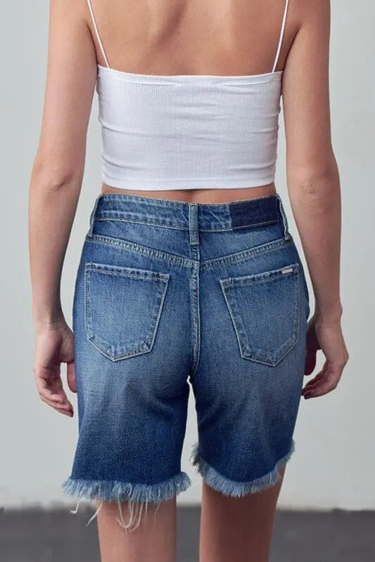 Insane Gene HR Ripped Bermuda Denim Shorts bermuda denim short Denim Lab USA