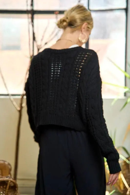 Jade By Jane Cable Knit Cardigan cable knit cardigan Jade By Jane