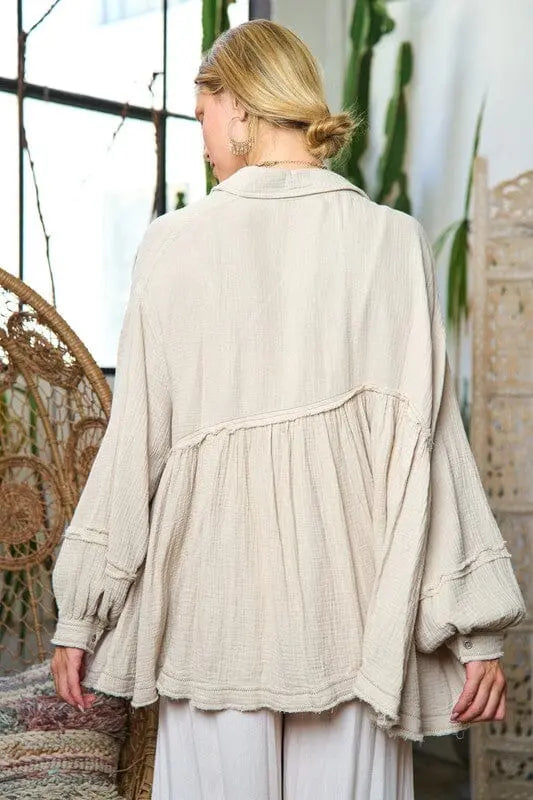 Jade By Jane Cotton Gauze Blouse cotton gauze blouse Jade By Jane