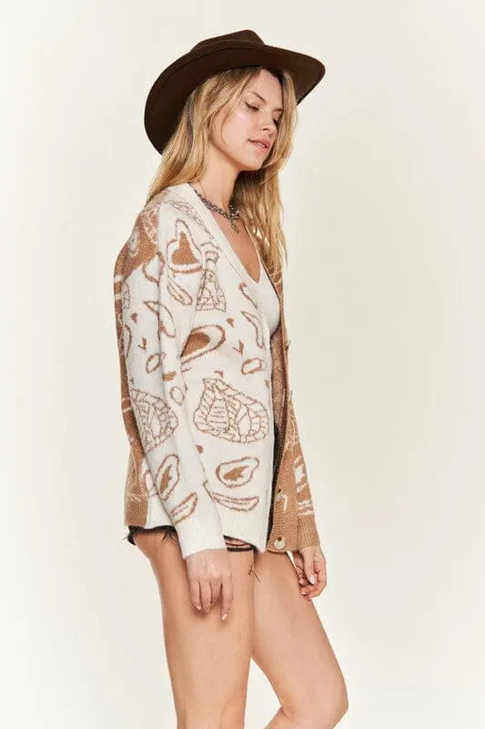 Jade By Jane Heart Paisley Cardigan cardigan Jade By Jane