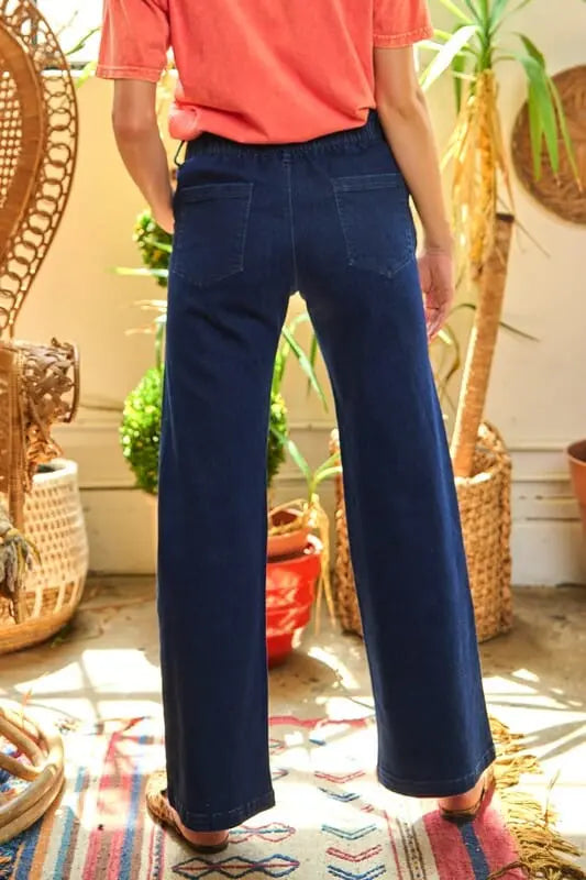 Jade By Jane High Waist Button Wide Leg Jeans high waist wide leg jeans Jade By Jane