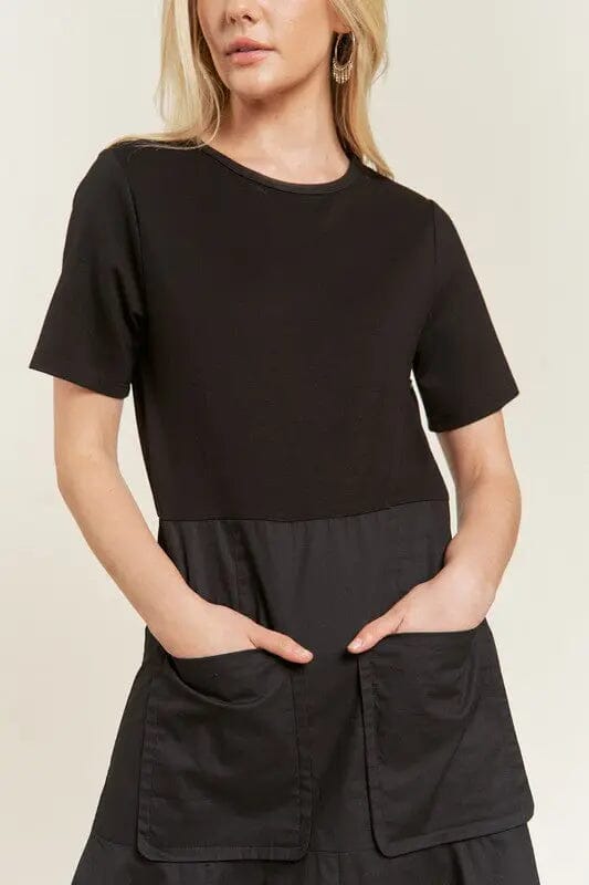 Jade By Jane Knit Mix Illusion Dress Knit mix illusion dress Jade By Jane