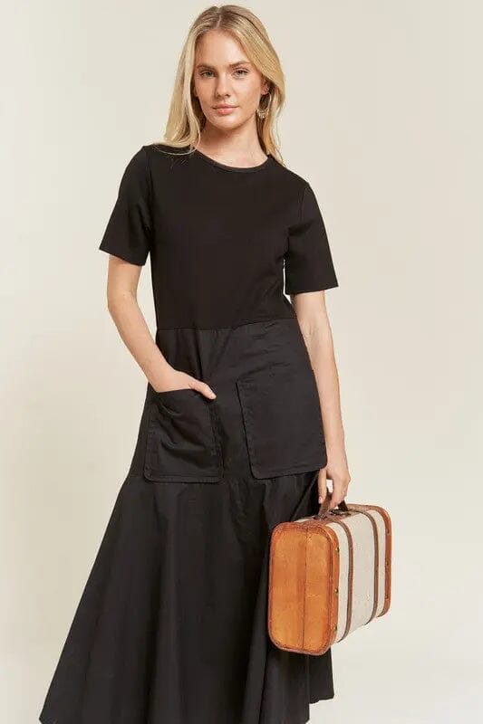 Jade By Jane Knit Mix Illusion Dress Knit mix illusion dress Jade By Jane