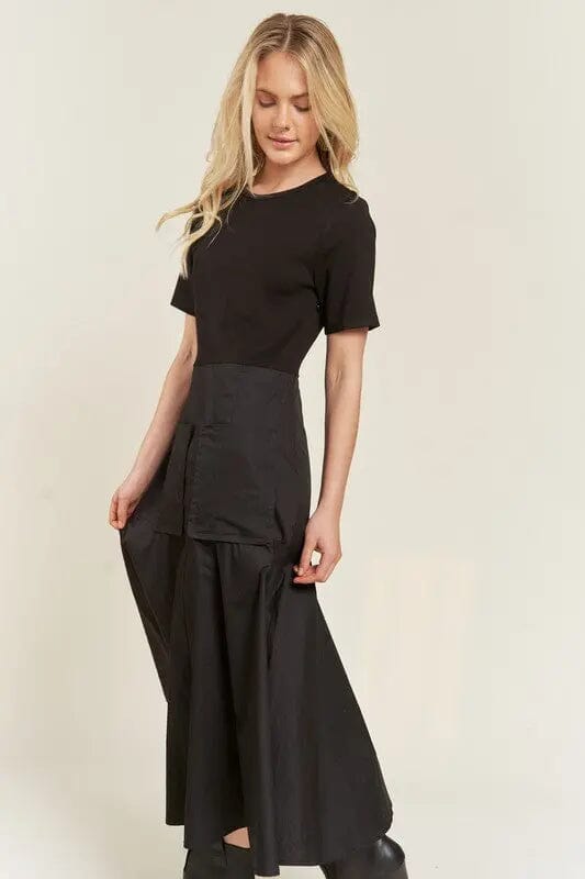 Jade By Jane Knit Mix Illusion Dress Knit mix illusion dress Jade By Jane BLACK S
