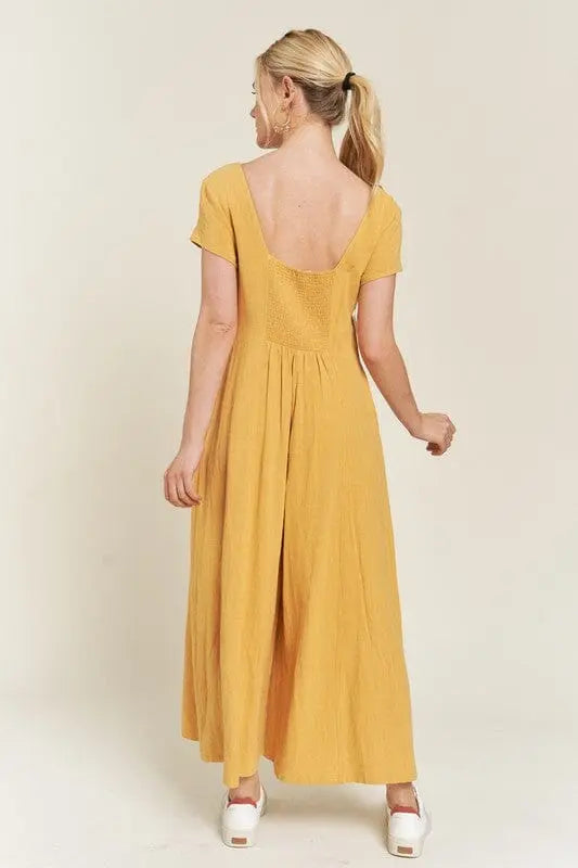 Jade By Jane Linen Button Down Jumpsuit linen jumpsuit Jade By Jane