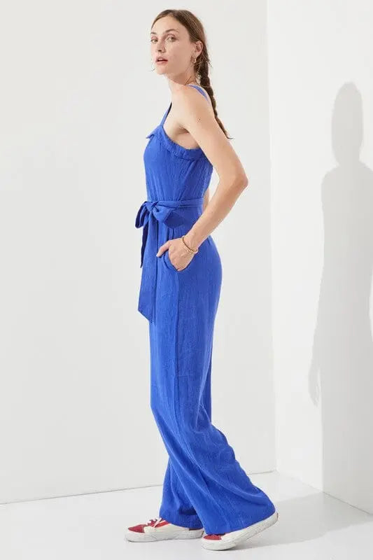 Jade By Jane Linen Button Up Jumpsuit button up jumpsuit Jade By Jane