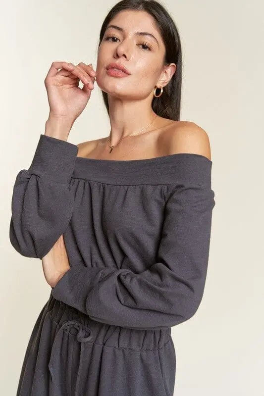 Jade By Jane One Shoulder Terry Jumpsuit terry jumpsuit Jade By Jane