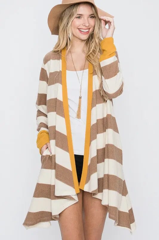 Jade By Jane Open Draped Cardigan Open front draped cardigan Jade By Jane MOCHA S
