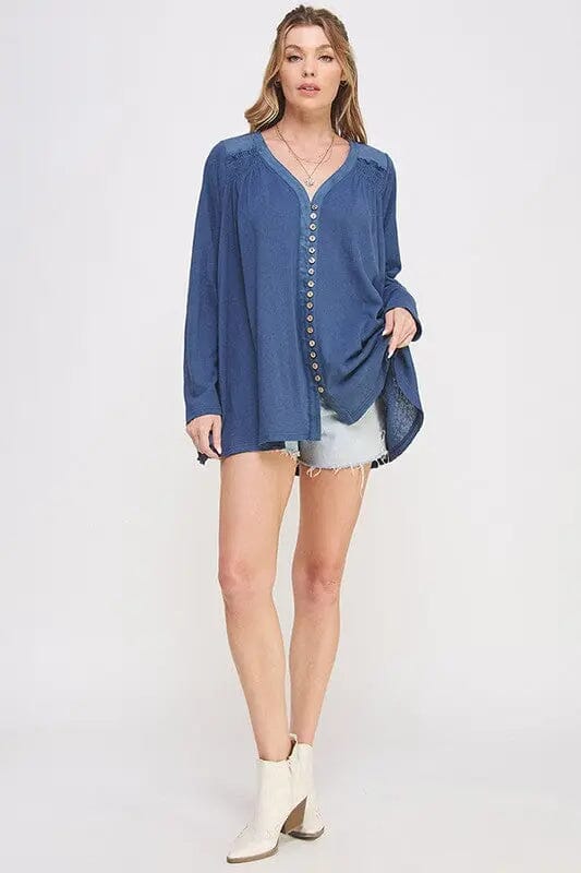 Jade By Jane Oversized Button Down Tunic Oversized wide fit button down tunic Jade By Jane