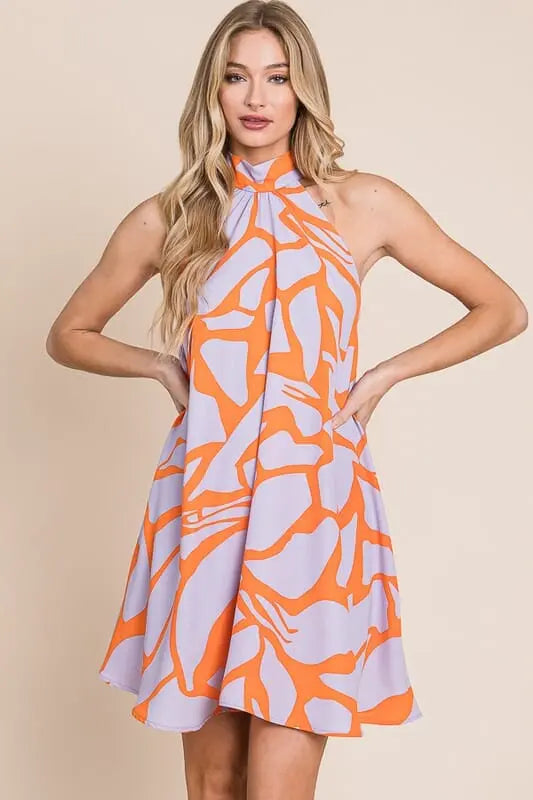 Jade By Jane Resort Halter Neck Sundress halter mini dress Jade By Jane Lavender S