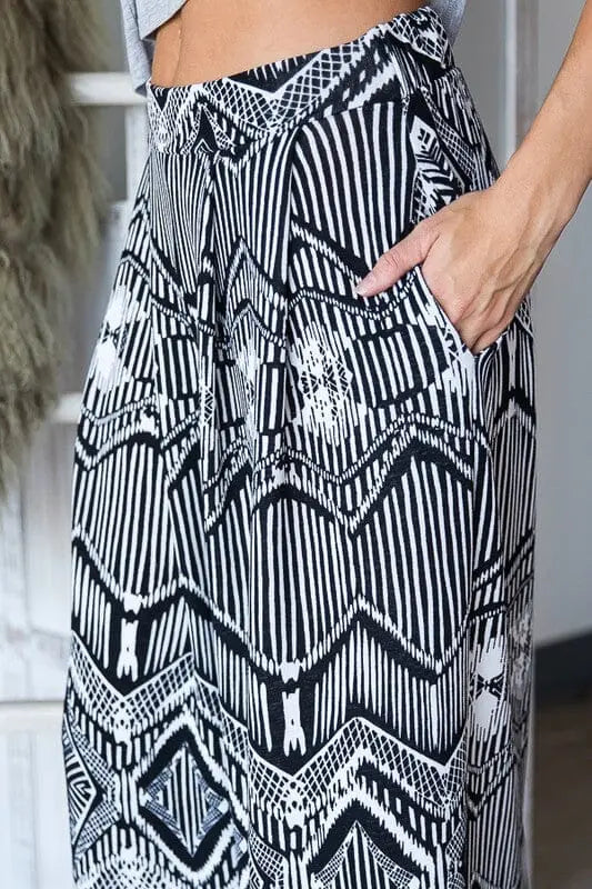 Jade By Jane Retro Vintage Print Wide Pants vintage wide leg pant Jade By Jane