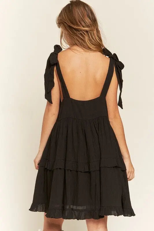 Jade By Jane Square Neck Ruffle Dress ruffle dress Jade By Jane