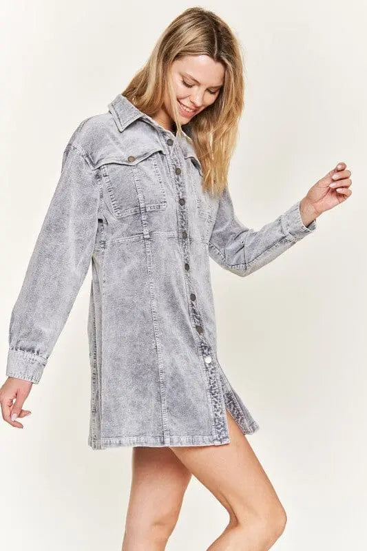 Jade By Jane Washed Corduroy Mini Dress corduroy dress Jade By Jane