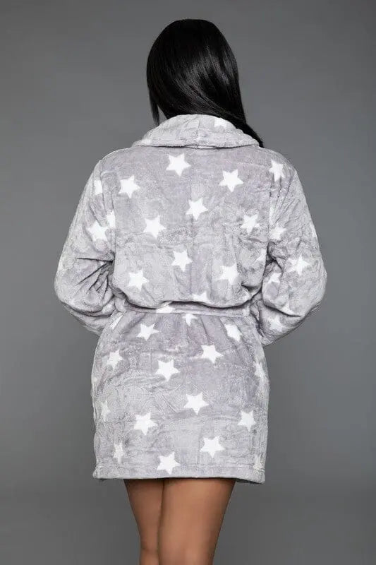 Kaylee Star Robe fleece robe Poet Street Boutique