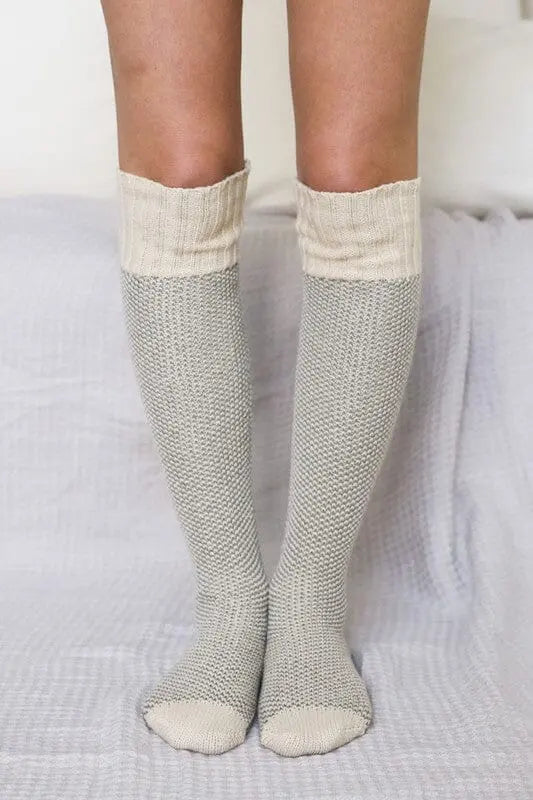 Knitted Lounge Socks Socks Poet Street Boutique Oatmeal Default
