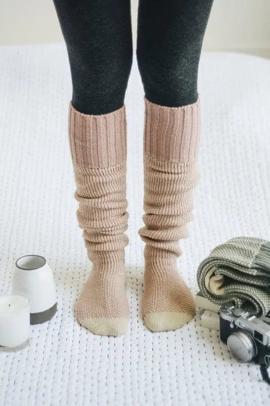 Knitted Lounge Socks Socks Poet Street Boutique Pink Default