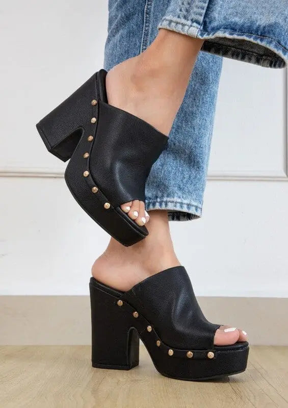 Maker's Shoes Khloe Doll Heels thick heel Maker's Shoes
