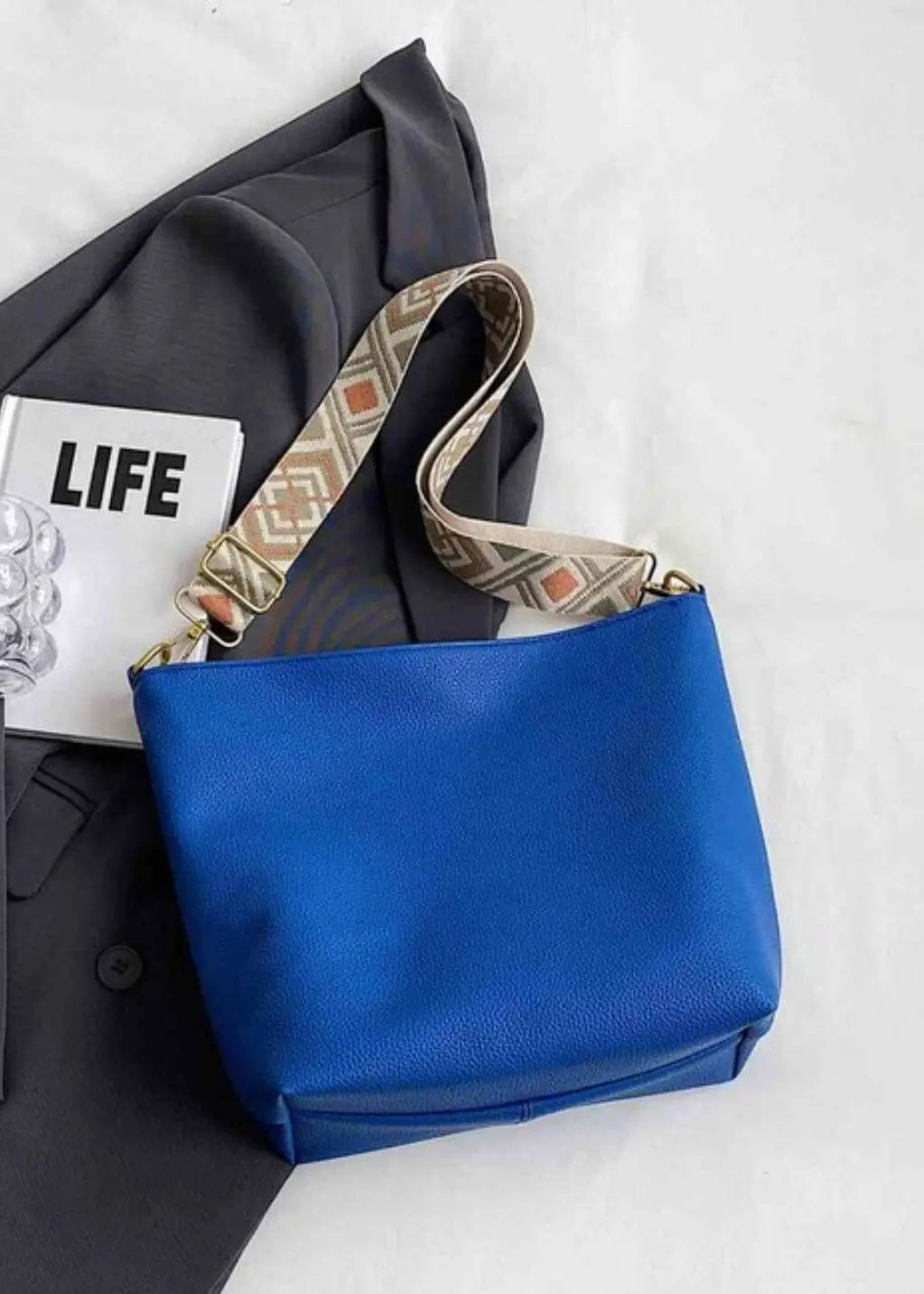 Meg Vegan Shoulder Bag Vegan shoulder bag Poet Street Boutique Royal Blue OS