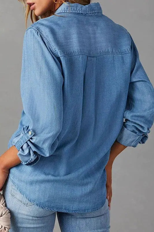 Miss Sparkling Button Down Shirt blouse Miss Sparkling