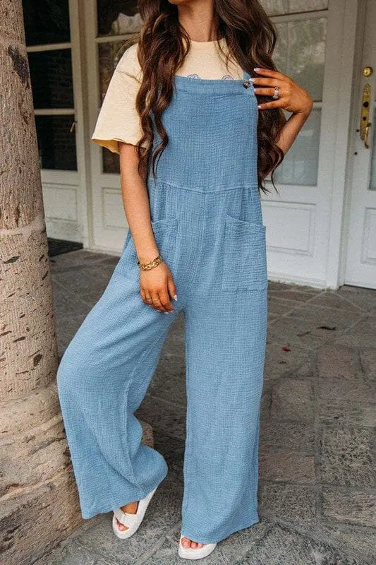 Miss Sparkling Casual Jumpsuit Blue XL