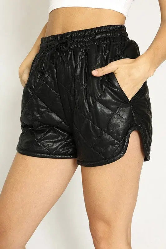 Miss Sparkling Puffer Shorts Black puffer shorts Miss Sparkling