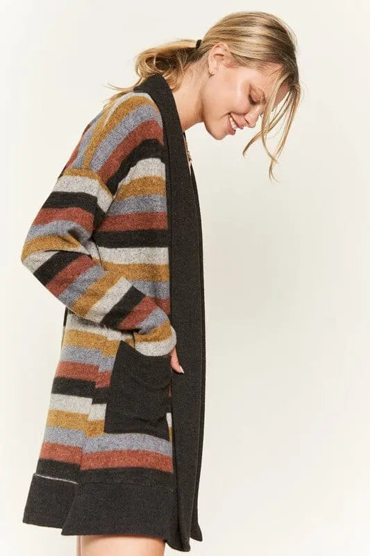 MULTI COLOR STRIPE CARDIGAN KRT1242 Jade By Jane