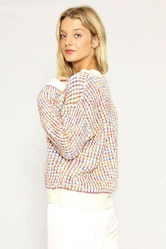 Multicolored knit sweater Miss Sparkling
