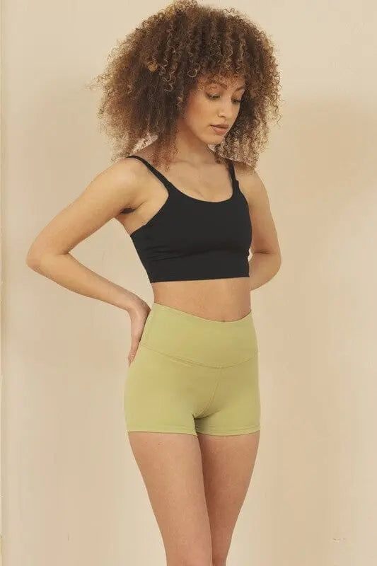 Naomi Brushed Nylon Training Short ALAMAE Apparel sage L