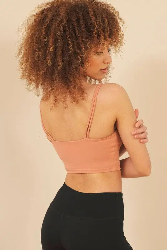 Naomi Double Strap Sports Bra ALAMAE Apparel apricot L
