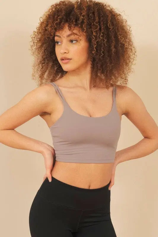 Naomi Double Strap Sports Bra ALAMAE Apparel grey L