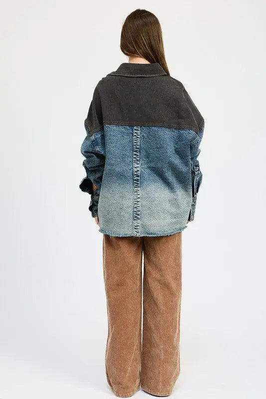 OVERSIZED DENIM JACKET WITH BUTTONS Emory Park