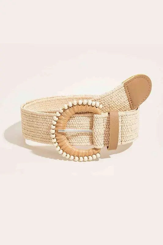 Pearl Braid Belt pearl braided belt Poet Street Boutique Sand S